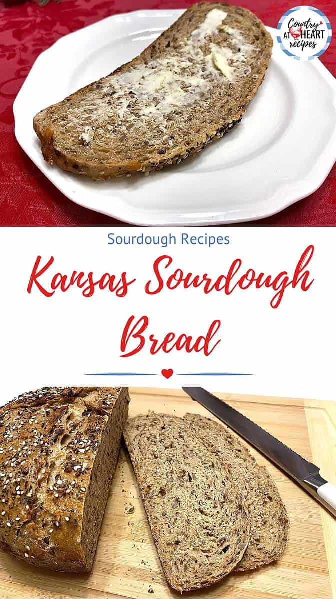 Pinterest Pin - Kansas Sourdough Bread