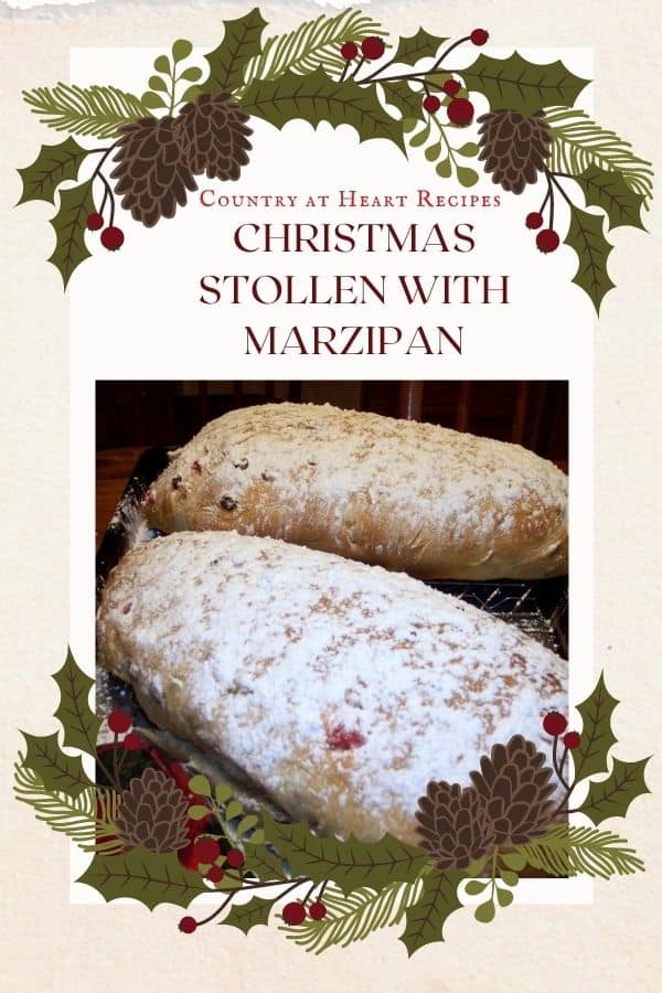 Pinterest Pin - Christmas Stollen with Marzipan