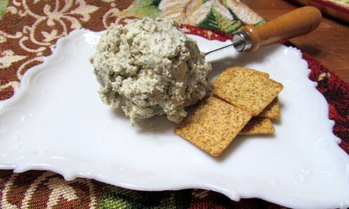 Serving Herbed Parmesan Spread as a Cheese Ball