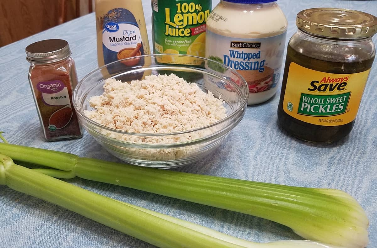 Ingredients for Classic Chicken Salad Spread