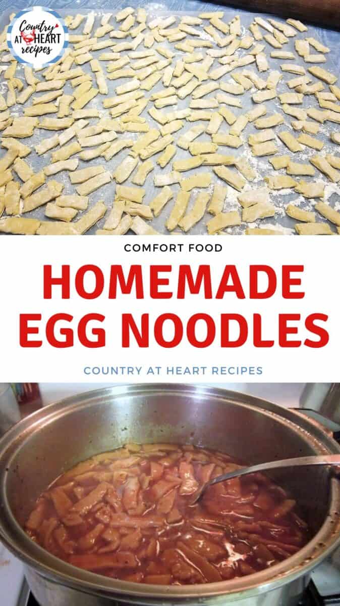 Pinterest Pin - Homemade Egg Noodles