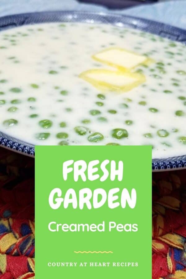 Pinterest Pin - Fresh Garden Creamed Peas