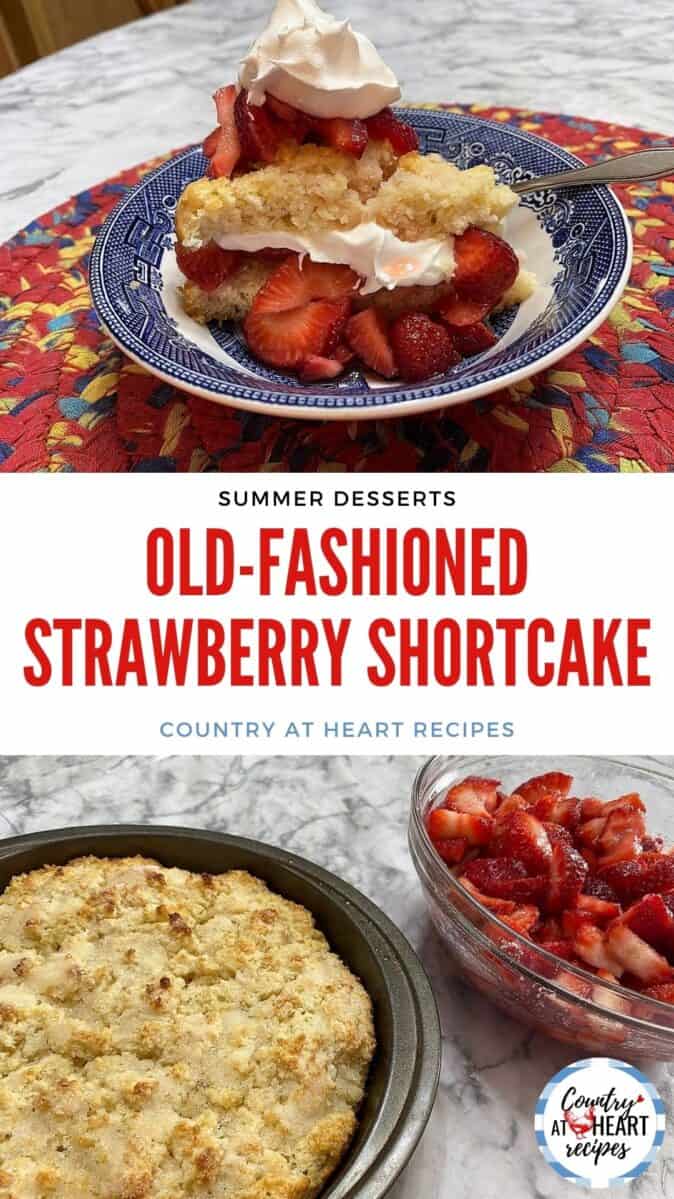 Pinterest Pin - Old-Fashioned Strawberry Shortcake
