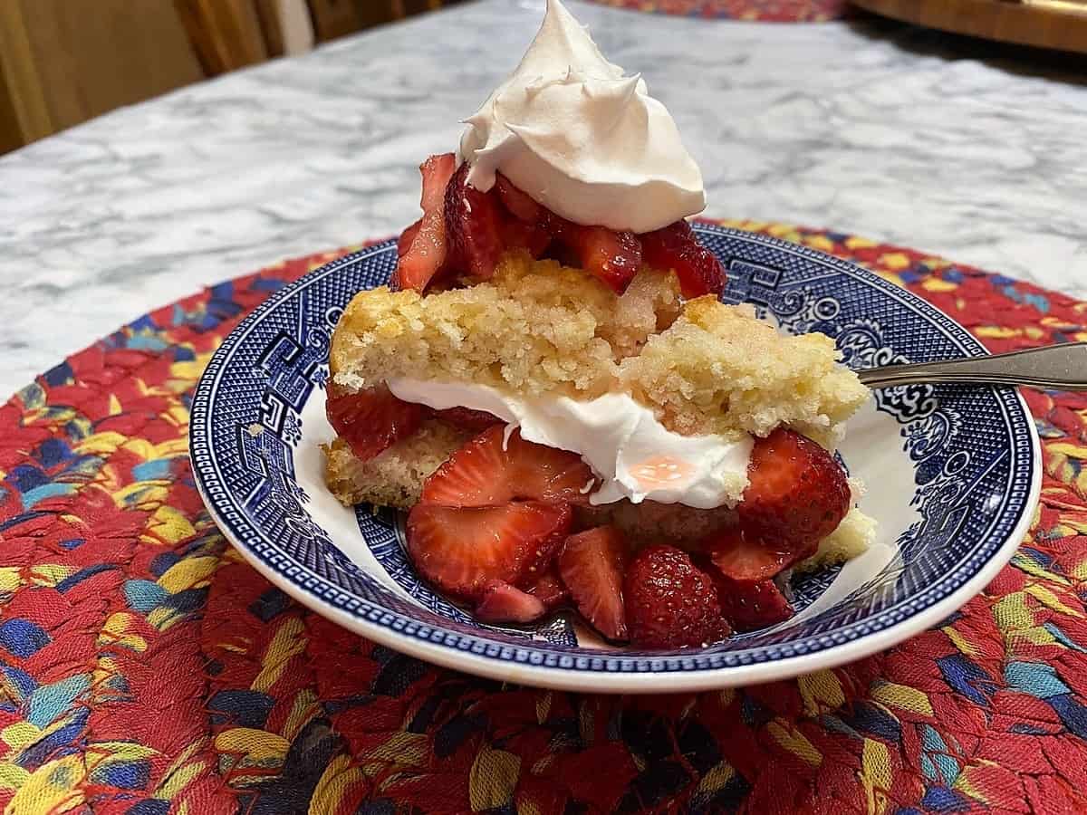 Serving Strawberry Shortcake with Whipped Cream