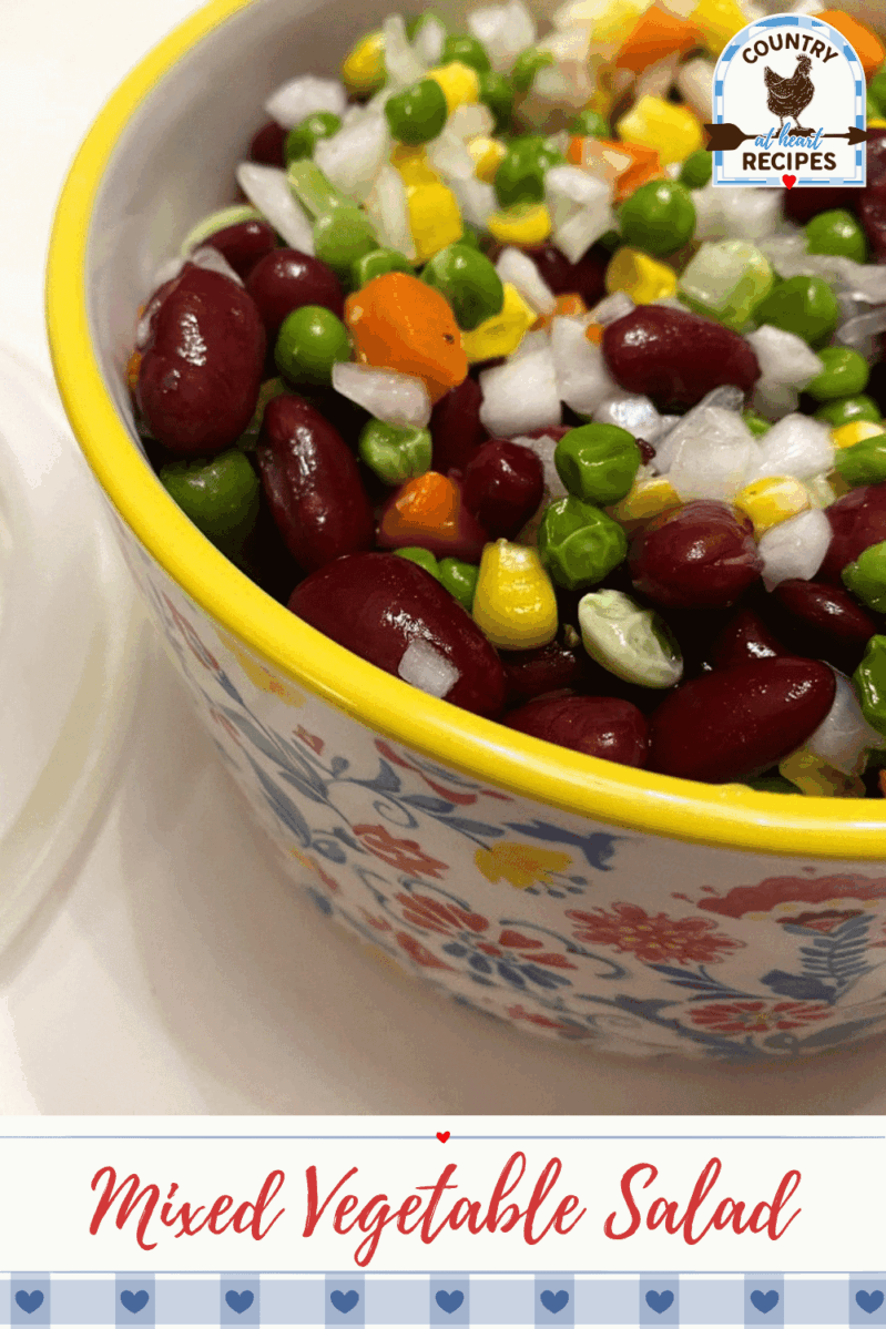 Pinterest Pin - Mixed Vegetable Salad