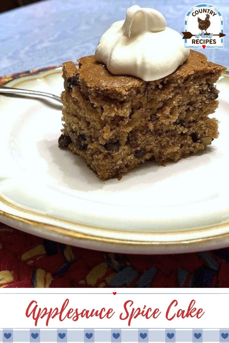 Pinterest Pin - Applesauce Spice Cake