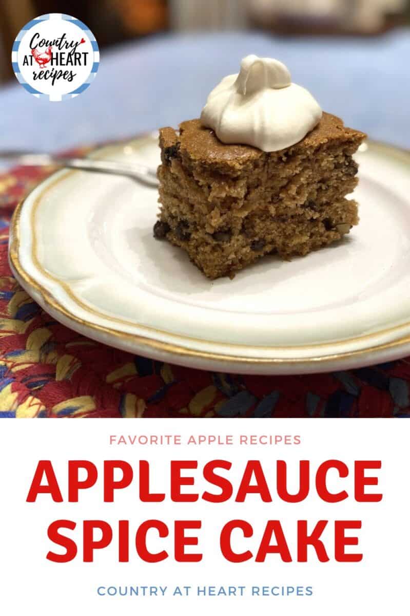 Pinterest Pin - Applesauce Spice Cake