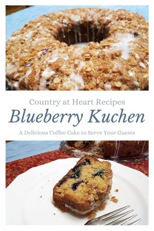 Pinterest Pin - Blueberry Kuchen