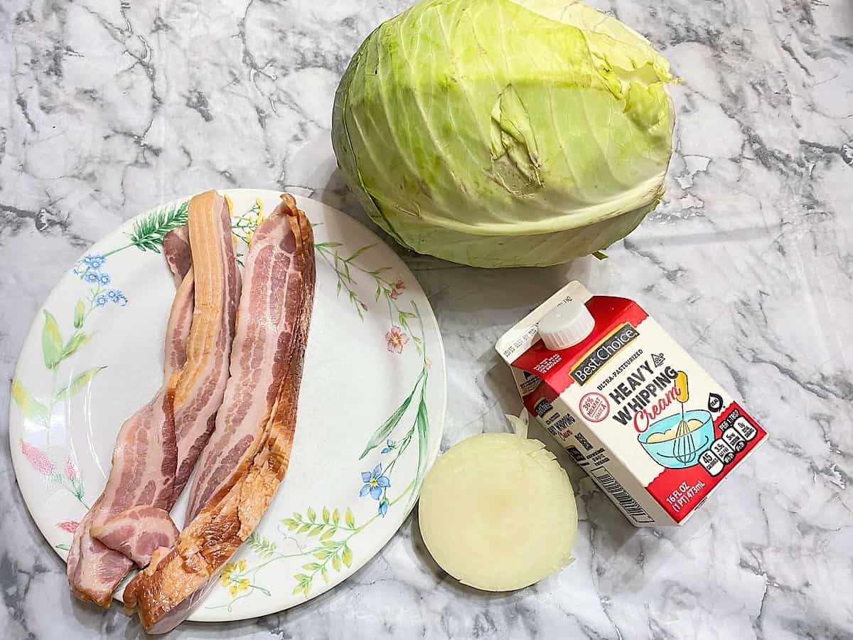Ingredients for the Cabbage Sauce