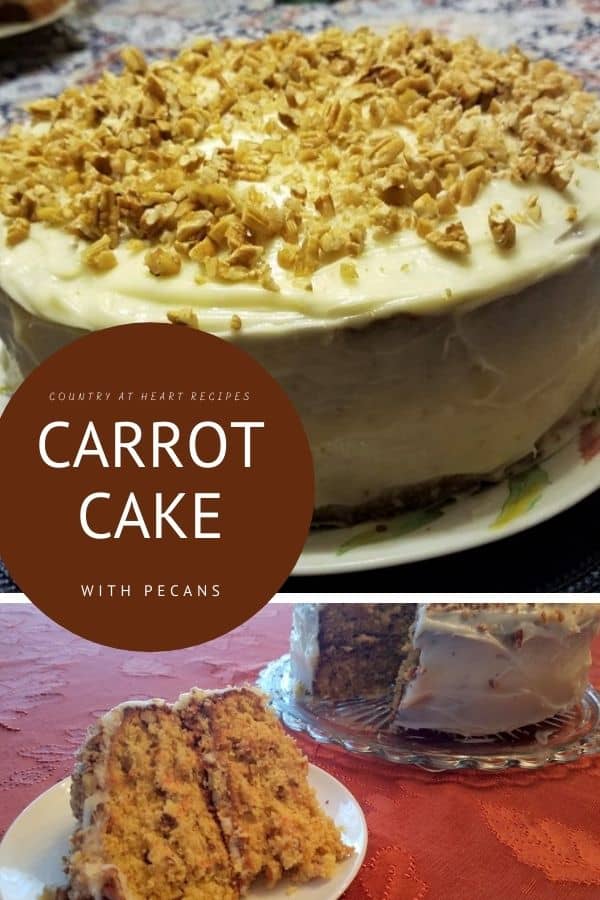 Pinterest Pin - Carrot Cake with Pecans
