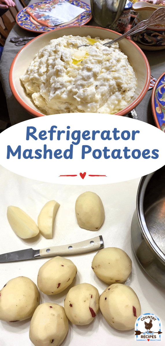 Pinterest Long Pin - Refrigerator Mashed Potatoes