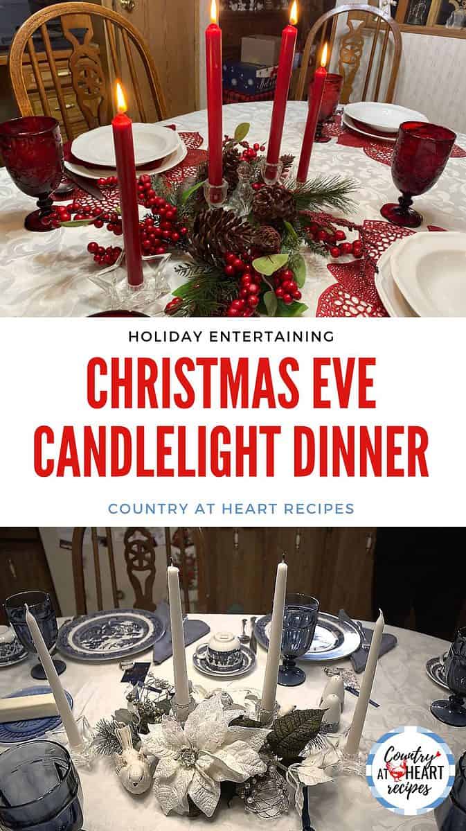 Pinterest Pin - Christmas Eve Candlelight Dinner