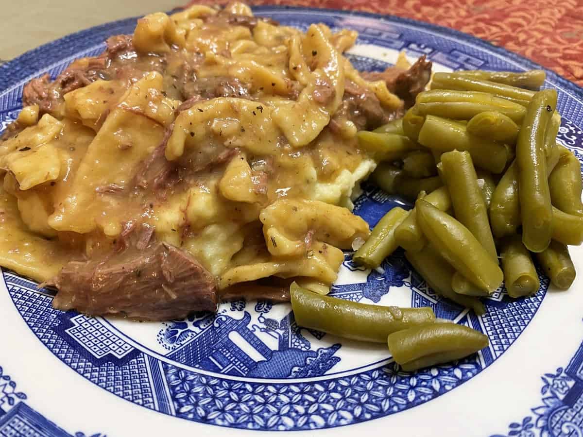 Serve over Mashed Potatoes with Green Beans