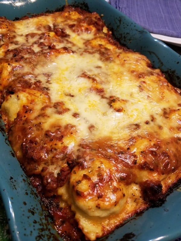 Remove Baked Ravioli from Oven and Allow to Rest for 8-10 minutes