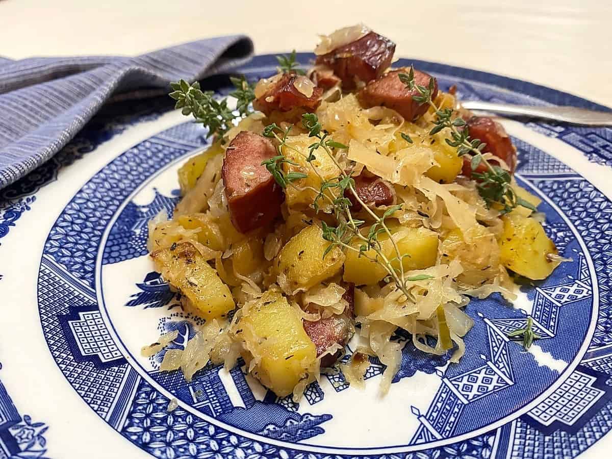Kielbasa Sauerkraut and Potatoes