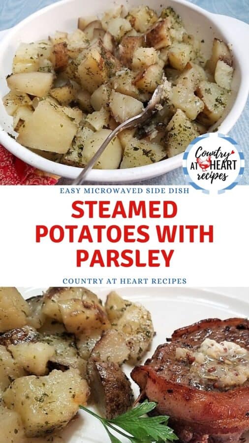Pinterest Pin - Steamed Potatoes with Parsley