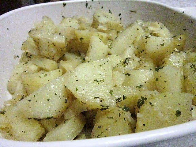 Serving Steamed Potatoes for Easy Weeknight Dinner