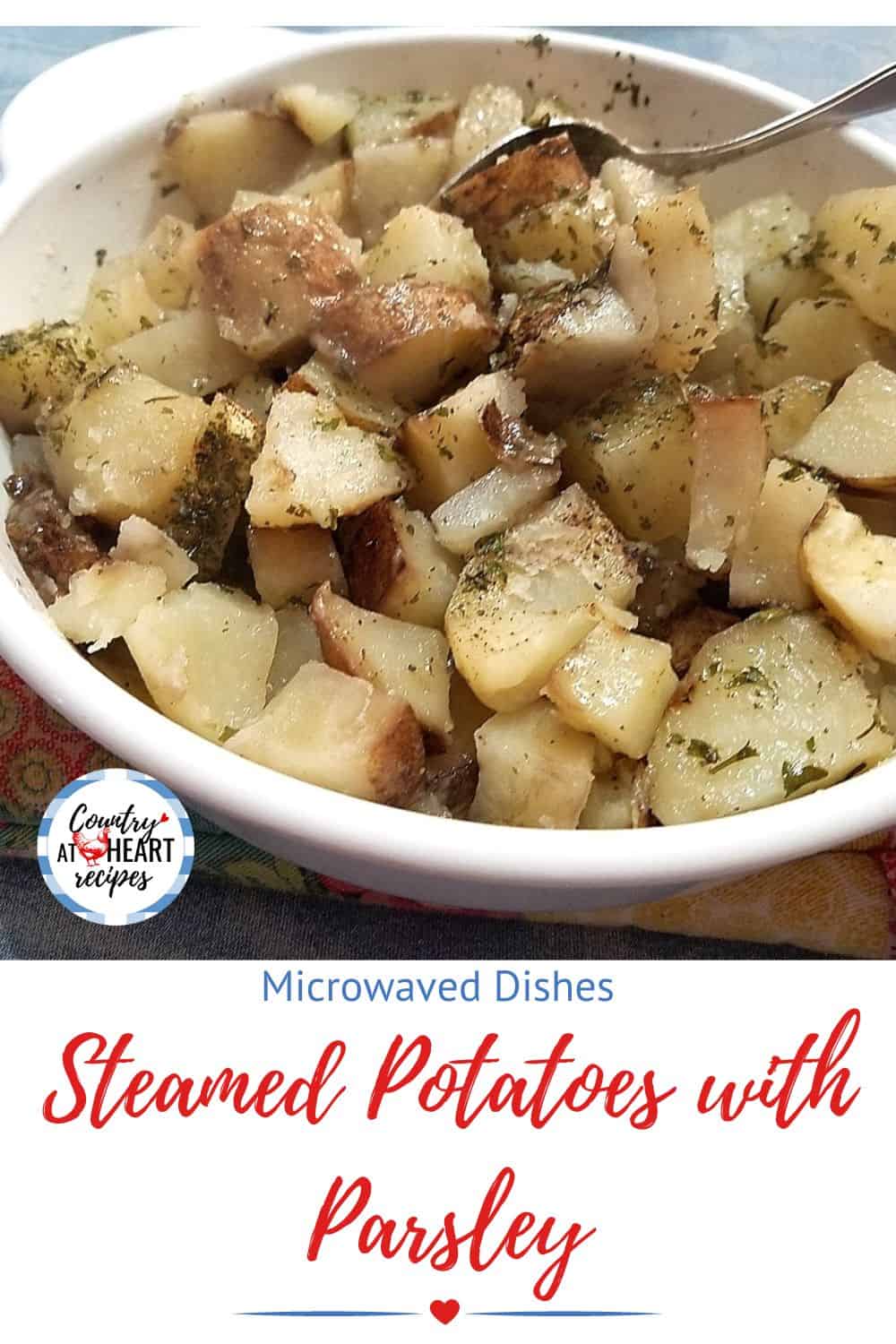 Pinterest Pin - Steamed Potatoes with Parsley