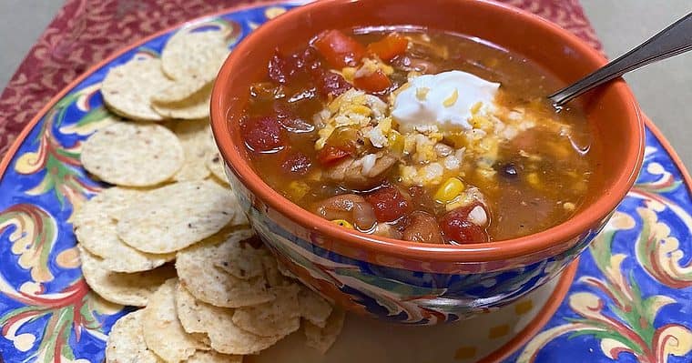 Slow-Cooked Tortilla Chicken Soup
