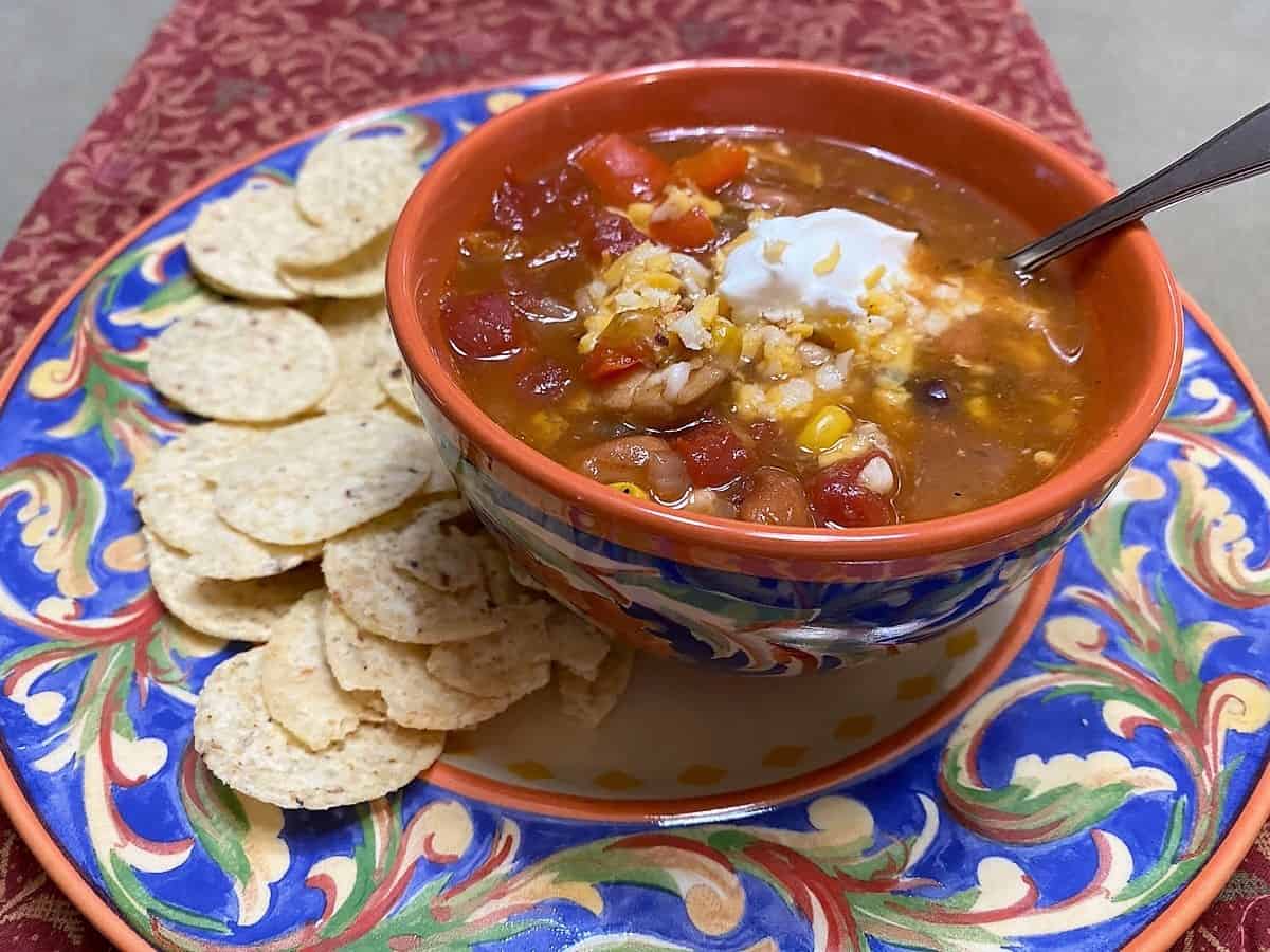 Slow-Cooked Tortilla Chicken Soup