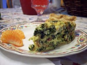 Recipe for Spinach Quiche with Bacon