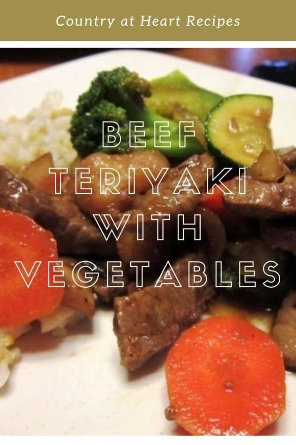 Pinterest Pin - Beef Teriyaki with Vegetables