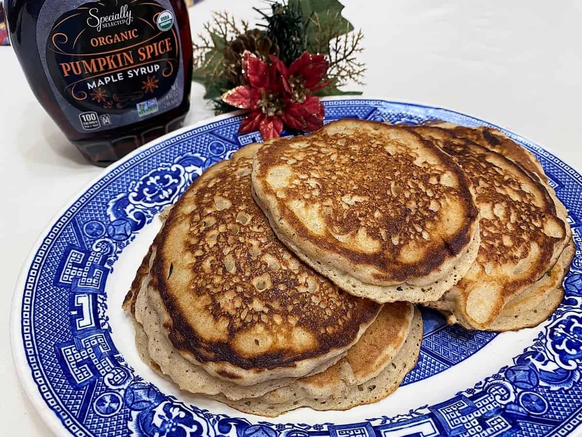 Serve Spice Pancakes with Pumpkin Spice Maple Syrup