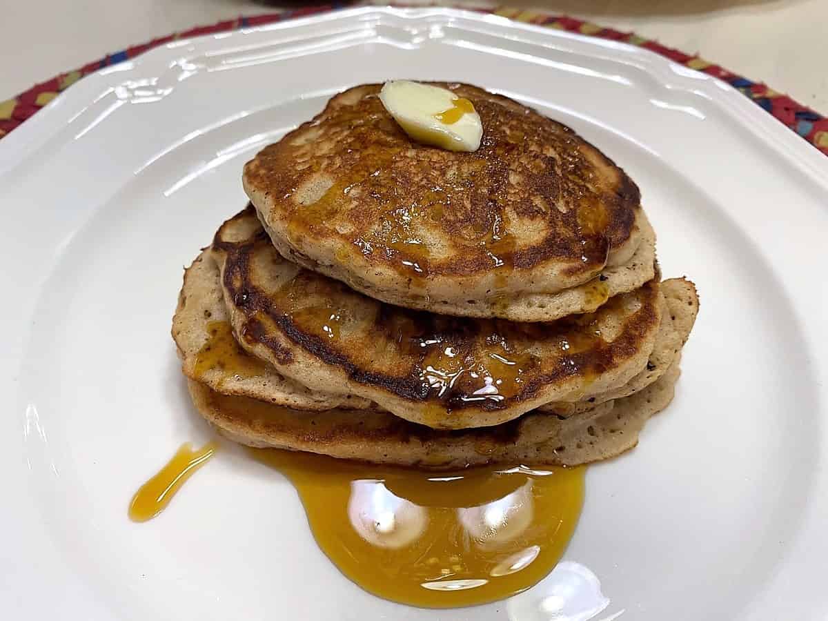 Serve Spice Pancakes for a Holiday Brunch with Butter and Maple Syrup