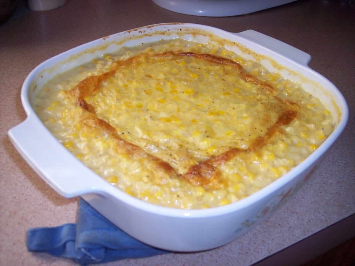 recipe for cheesy corn and macaroni, fourth of july menu ideas