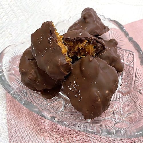 Featured Image - Recipe for Chocolate Caramel Pecan Clusters
