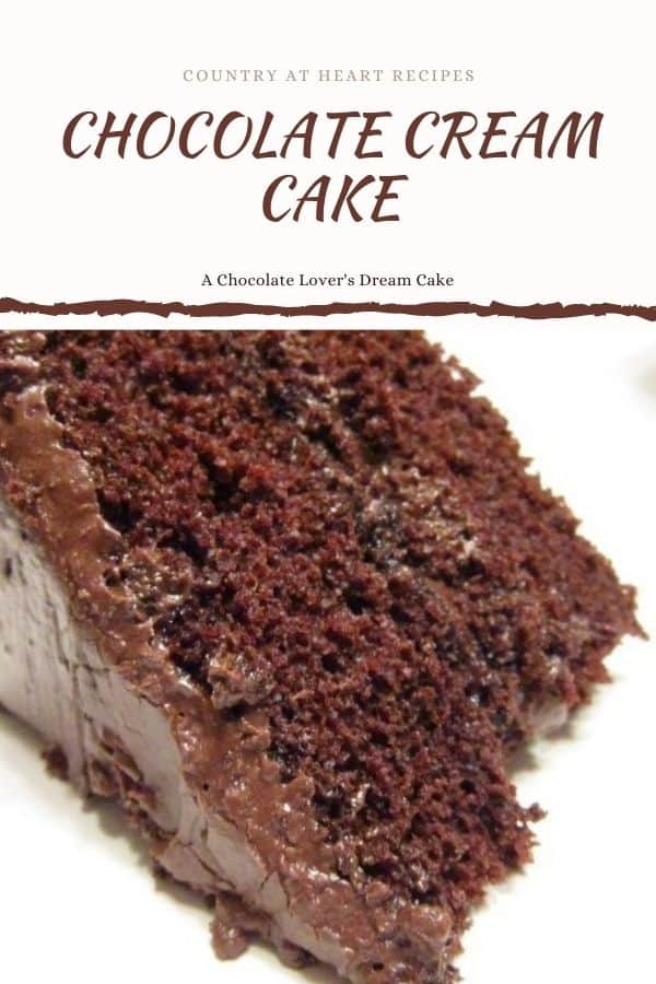 Pinterest Pin - Chocolate Cream Cake