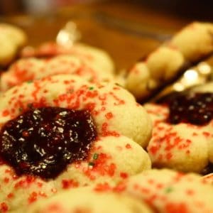 Recipe for Chocolate-Coated Raspberry Spritz Cookies