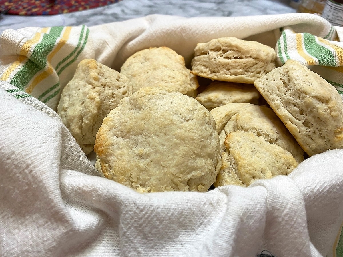 Serve Sourdough Biscuits in a Basket