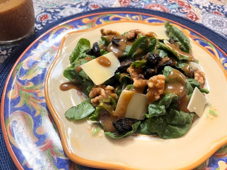 Featured Image - Recipe for Spinach Salad with Fig Dressing