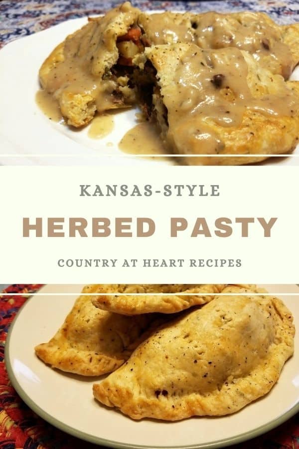 Pinterest Pin - Kansas-Style Herbed Pasty