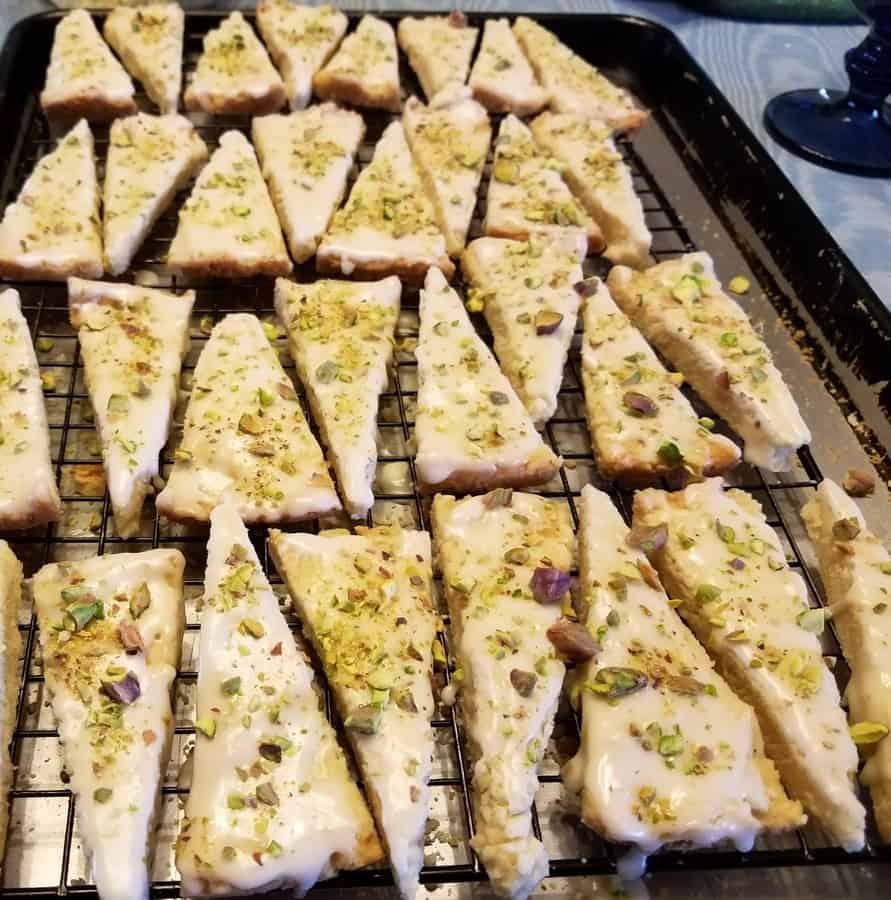 Lavender Pistachio Shortbread Cookies