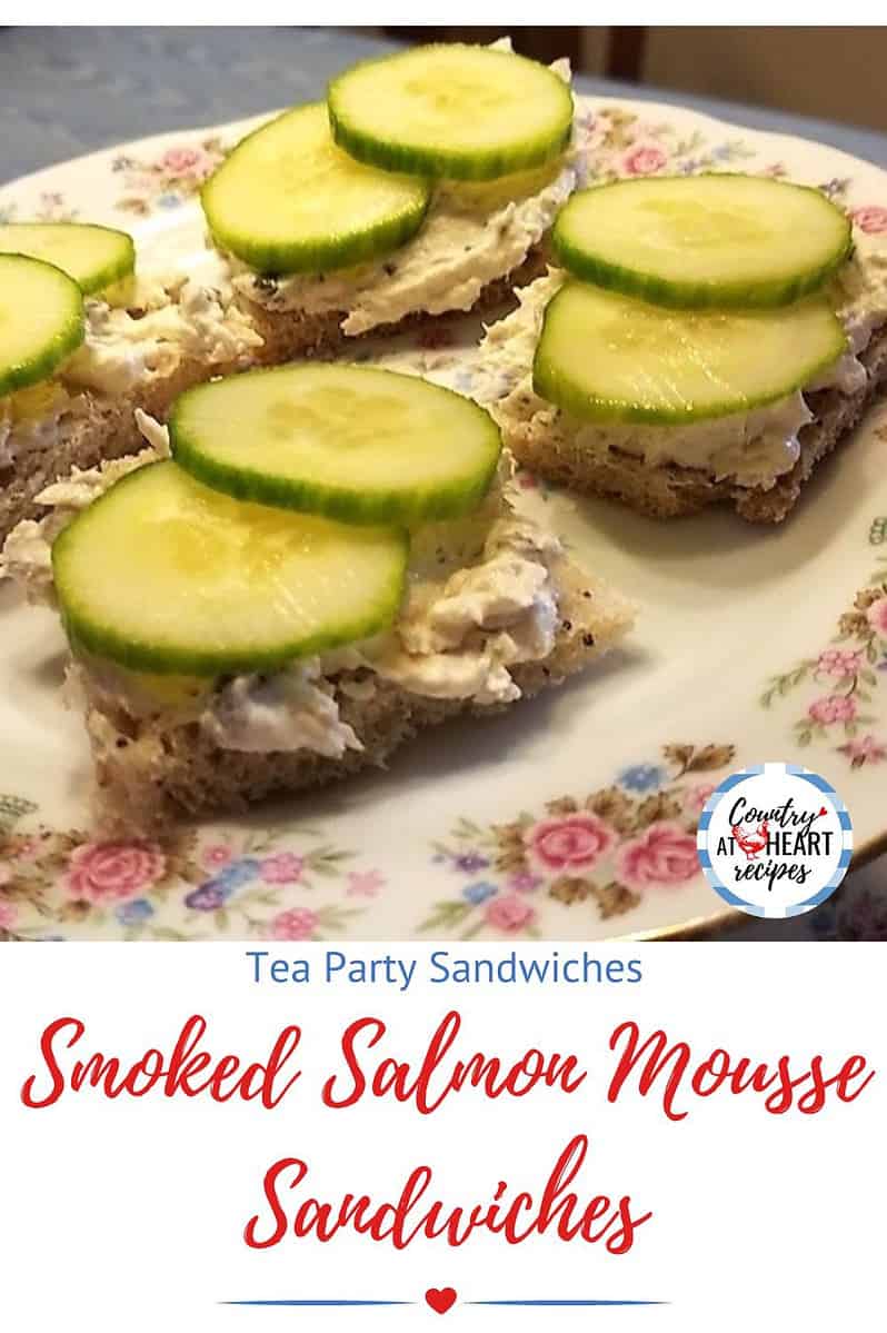 Pinterest Pin - Smoked Salmon Mousse Sandwiches