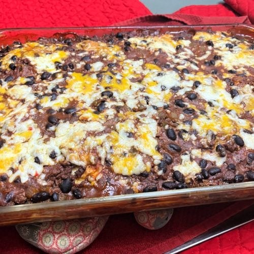 Featured Image - Recipe for Potluck Enchilada Casserole