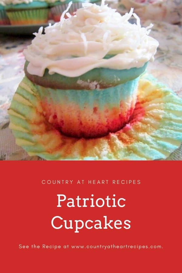 Pinterest Pin - Patriotic Cupcakes