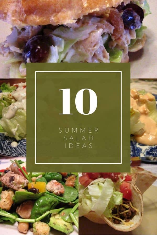 pinterest pin 10 summer salad ideas