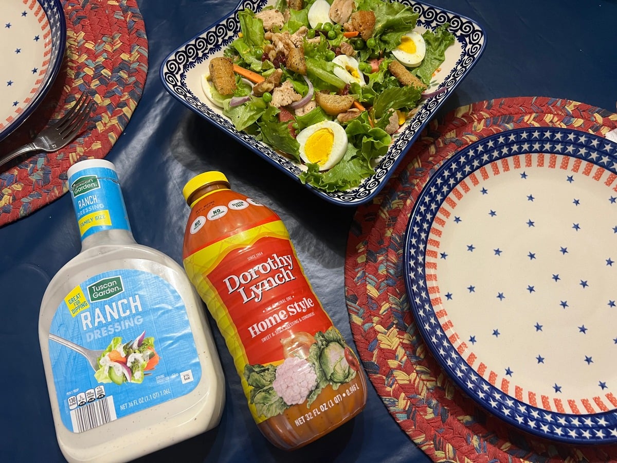 Serve Salad with Favorite Dressing - Ranch and Dorothy Lynch Home Style Dressing