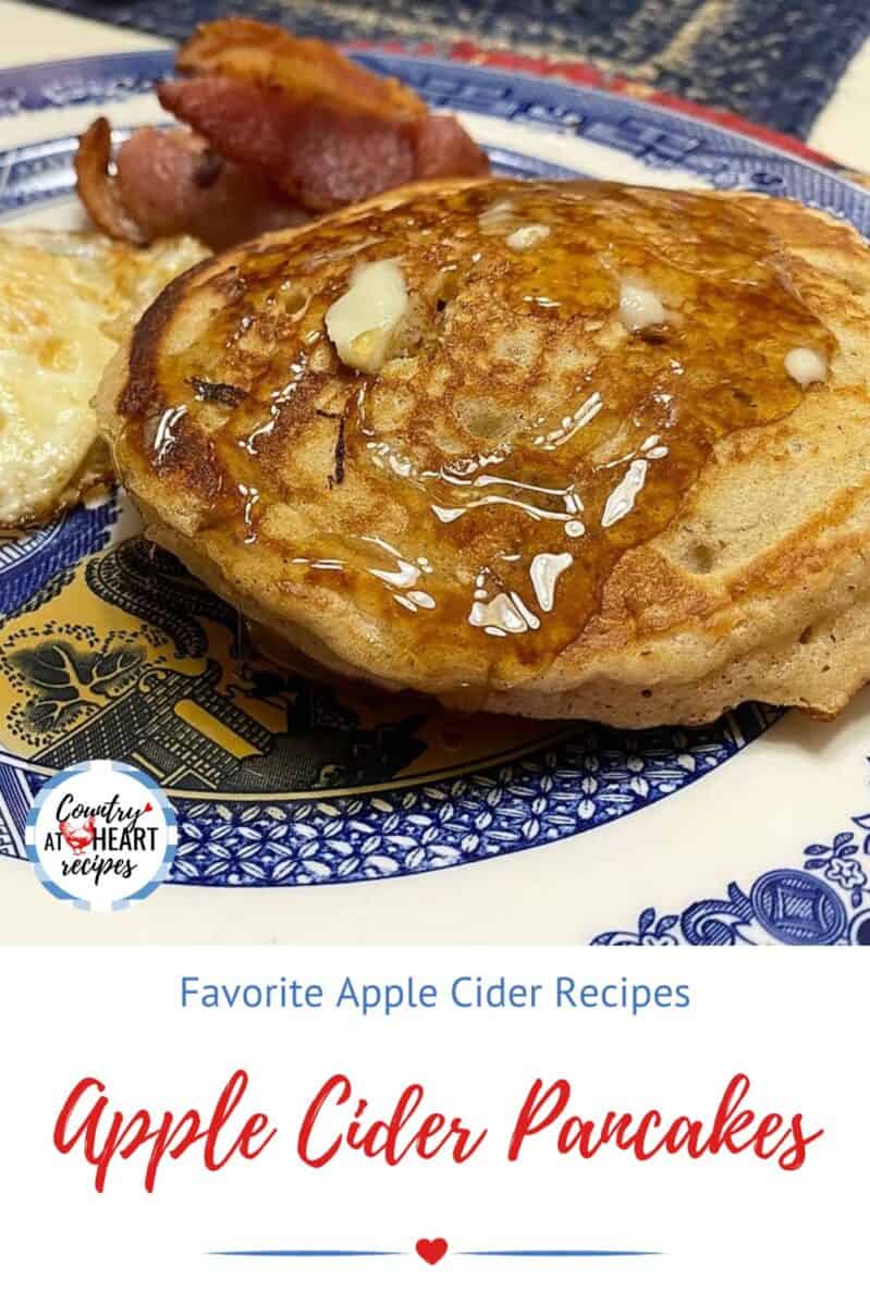 Pinterest Pin - Apple Cider Pancakes
