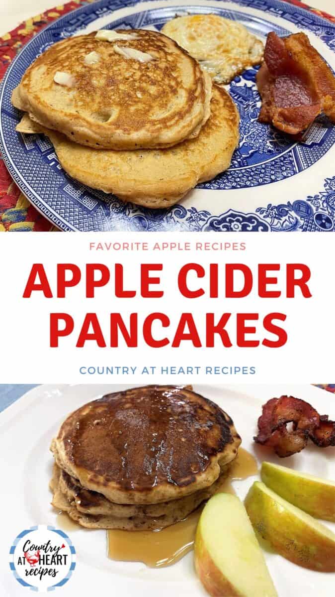 Pinterest Pin - Apple Cider Pancakes