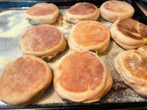 Cooked Sourdough English Muffins