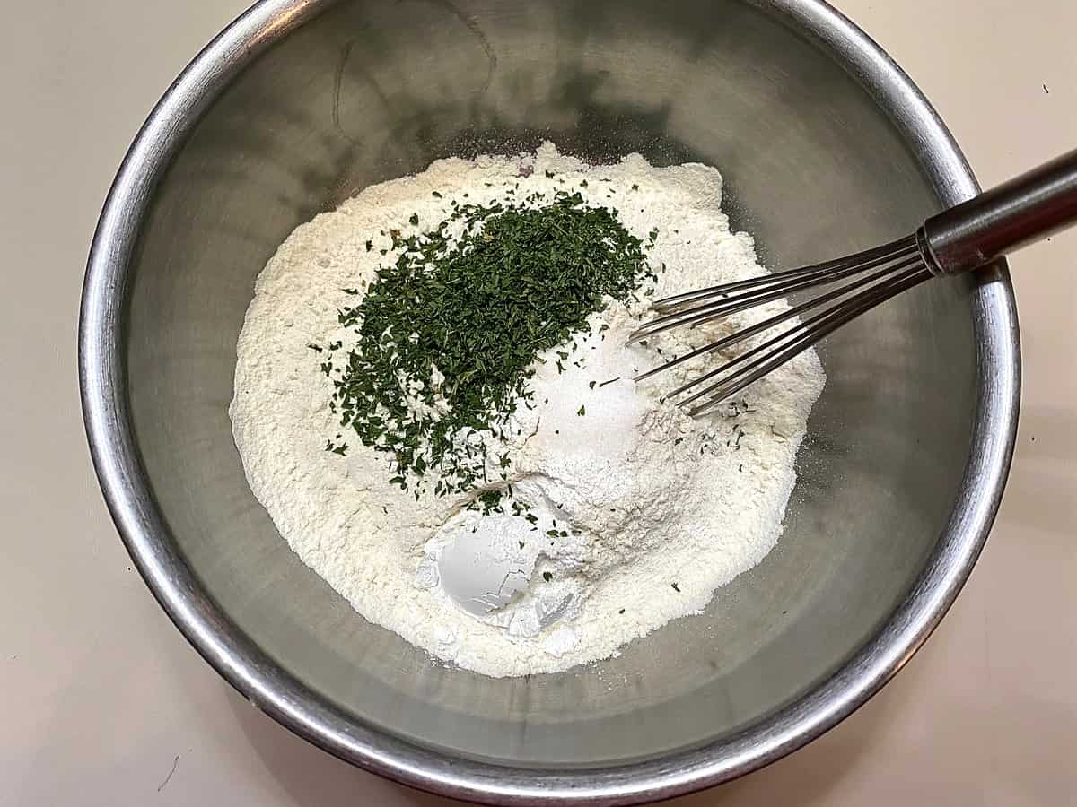 Make the Dumplings - Whisk Dry Ingredients Together