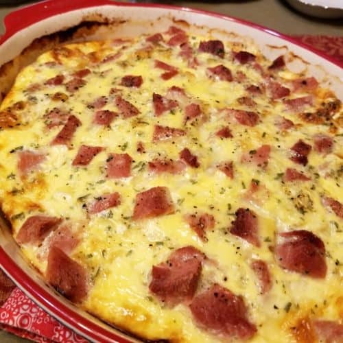 Recipe for Ham and Hash Brown Egg Casserole