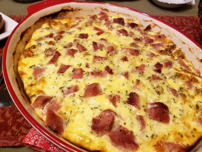 Ham and Hash Brown Egg Casserole
