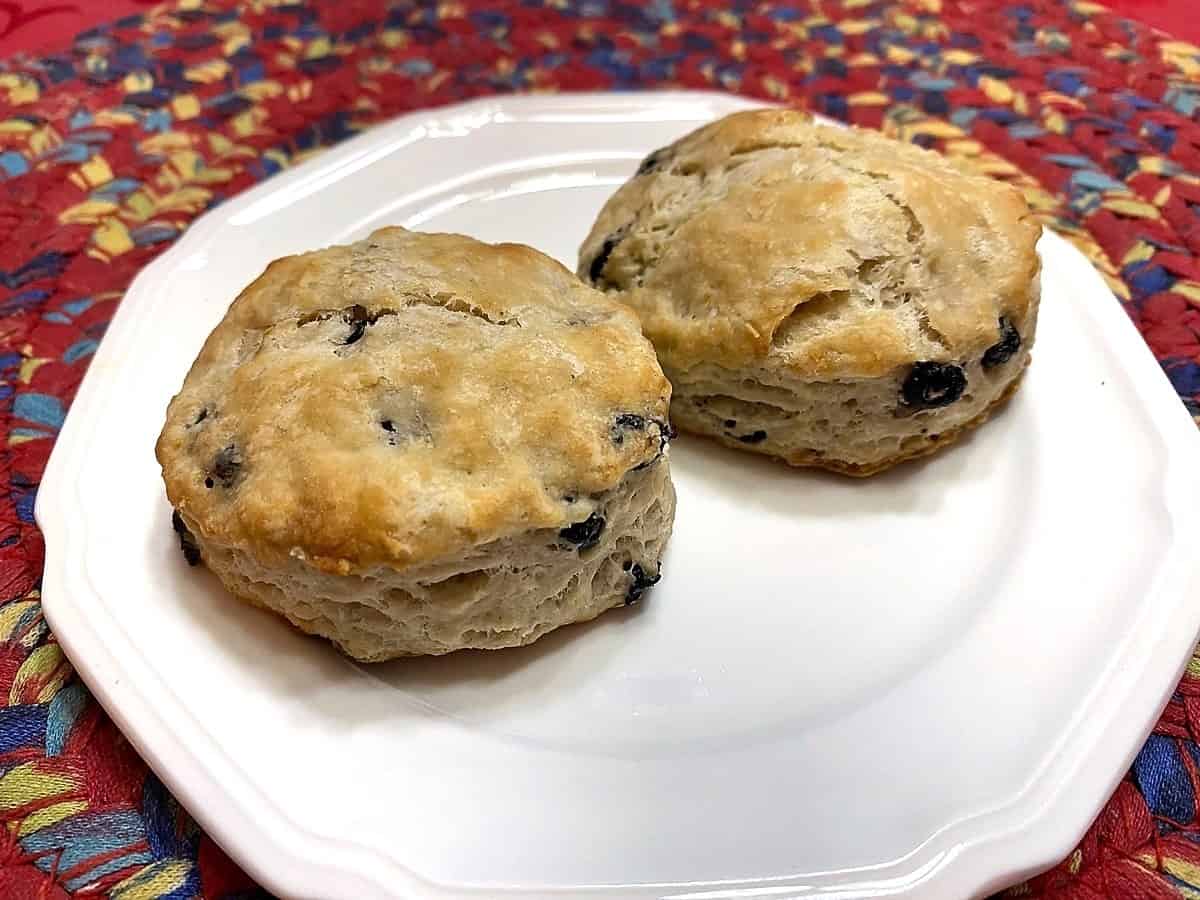 Sourdough Blueberry Biscuits Made from Sourdough Discard