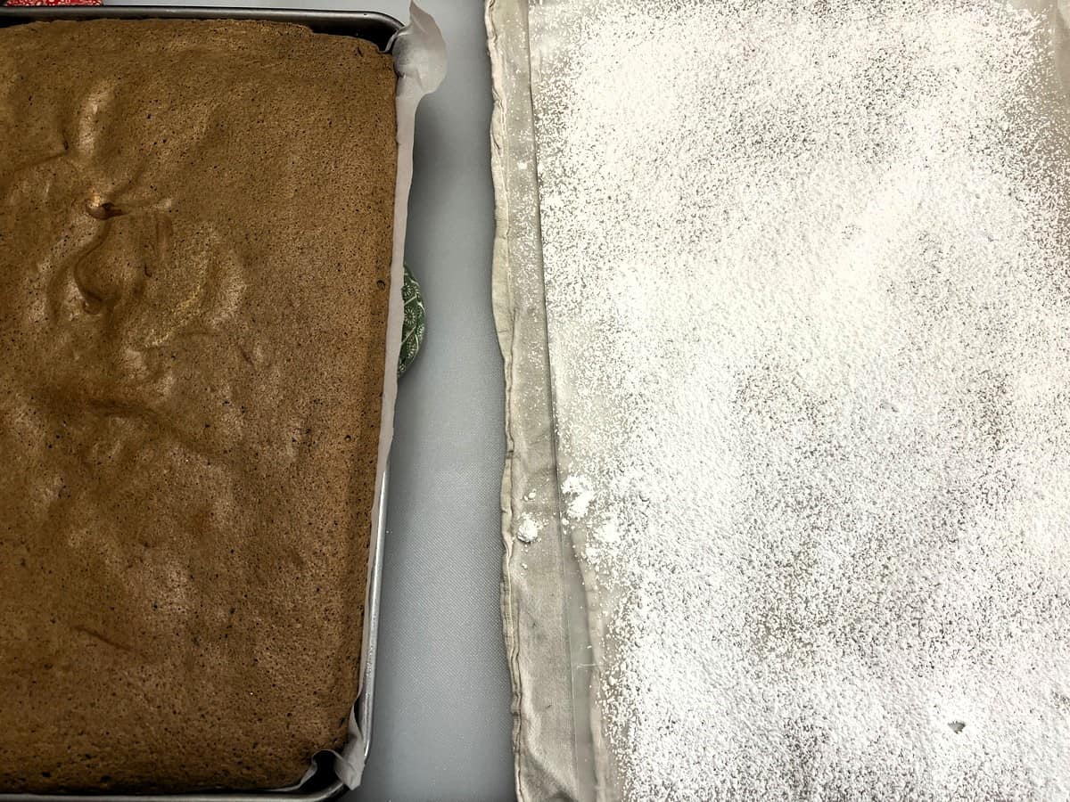 Dust Clean Kitchen Towel with Powdered Sugar