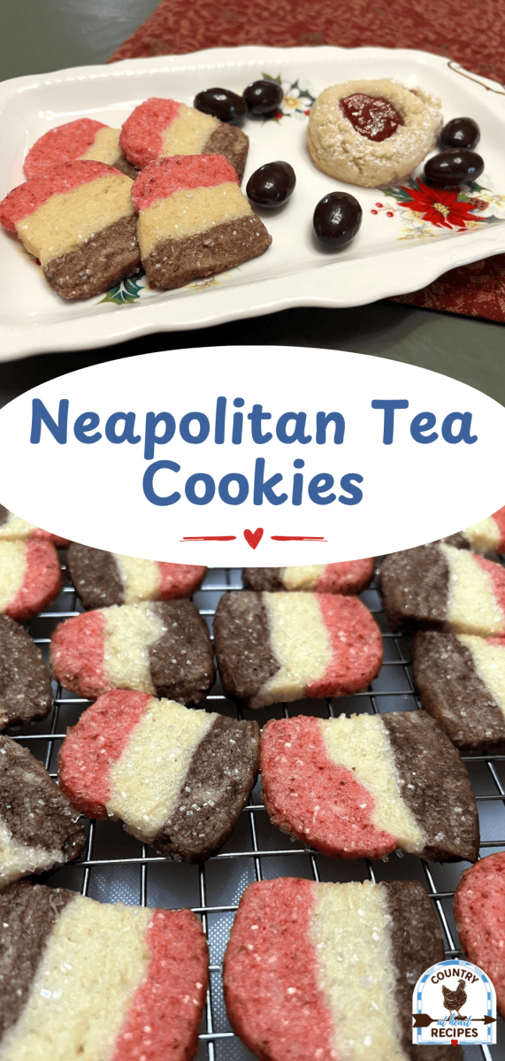 Pinterest Long Pin - Neapolitan Tea Cookies